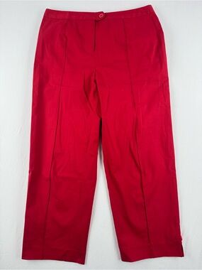 Petite Sophisticate Red Capris with Stretch
